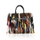 BORSA IN PELLE CON PELO VOLPINO - FOX1208135 - Colore:Fantasy 5;