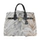 BORSA IN PELLE CON PELO VOLPINO - FOX1208135 - Colore:Fantasy 13;