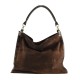 BORSA A SPALLA DONNA IN PELLE CON TRACOLLA - UC29832 - Colore:Testa di moro;