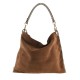 BORSA A SPALLA DONNA IN PELLE CON TRACOLLA - UC29832 - Colore:Taupe;