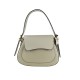 BORSA A MANO  IN PELLE CON TRACOLLA - RD29832 - Colore:Beige;