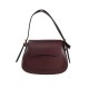 BORSA A MANO  IN PELLE CON TRACOLLA - RD29832 - Colore:bordeaux;