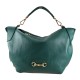 BORSA A SPALLA DONNA IN PELLE CON TRACOLLA - CG38842 - Colore:Verde;