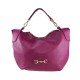 BORSA A SPALLA DONNA IN PELLE CON TRACOLLA - CG38842 - Colore:Fuxia;