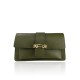 BORSA A TRACOLLA IN PELLE - MH36839 - Colore:Verde;