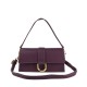 BORSA A TRACOLLA IN PELLE - QG25827 - Colore:Viola - New york;