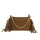 BORSA A SPALLA DONNA IN PELLE CON TRACOLLA - BF19821 - Colore:Taupe;