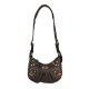 BORSA TRACOLLA IN PELLE VINTAGE - BF49854 - Colore:Testa di moro;