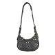 BORSA TRACOLLA IN PELLE VINTAGE - BF49854 - Colore:Grigio;