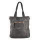 BORSA A SPALLA IN PELLE VINTAGE - QL59865 - Colore:Testa di moro;