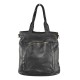 BORSA A SPALLA IN PELLE VINTAGE - QL59865 - Colore:Nero;