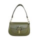 BORSA A SPALLA DONNA IN PELLE CON TRACOLLA - BO32835 - Colore:Verde;