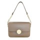 BORSA A SPALLA DONNA IN PELLE CON TRACOLLA - MU29832 - Colore:Taupe;