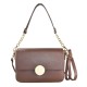 BORSA A SPALLA DONNA IN PELLE CON TRACOLLA - MU29832 - Colore:Marrone;