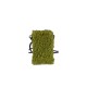 PORTACELLULARE E POCHETTE DONNA IN PELLE E TESSUTO TEDDY - TD85895 - Colore:Verde;