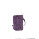 PORTACELLULARE E POCHETTE DONNA IN PELLE E TESSUTO TEDDY - TD85895 - Colore:Viola - New york;