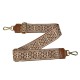 TRACOLLA TESSUTO &amp;amp; PELLE MADE ITALY - GF600 - Colore:Cuoio;