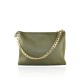 POCHETTE - BUSTA IN PELLE 100% MADE ITALY - BK37841 - Colore:Verde Militale;