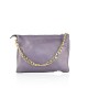 POCHETTE - BUSTA IN PELLE 100% MADE ITALY - BK37841 - Colore:Viola - New york;