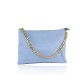 POCHETTE - BUSTA IN PELLE 100% MADE ITALY - BK37841 - Colore:azzurro;