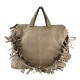 BORSA DONNA A MANO E SPALLA IN VERA PELLE VINTAGE - MF59865 - Colore:Taupe;