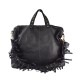 BORSA DONNA A MANO E SPALLA IN VERA PELLE VINTAGE - MF59865 - Colore:Nero;