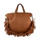 BORSA DONNA A MANO E SPALLA IN VERA PELLE VINTAGE - MF59865 - Colore:Cuoio;