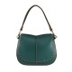 BORSA A SPALLA DONNA IN PELLE CON TRACOLLA - FP36839 - Colore:Verde;