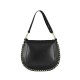 BORSA A SPALLA DONNA IN PELLE CON TRACOLLA - MN38842 - Colore:Nero;