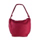 BORSA  DA SPALLA IN PELLE EFFETTO VINTAGE - JX55861 - Colore:Fuxia;