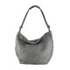 BORSA  DA SPALLA IN PELLE EFFETTO VINTAGE - JX55861 - Colore:Grigio;