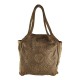 BORSA  DA SPALLA IN PELLE EFFETTO VINTAGE - ZV59865 - Colore:Taupe;