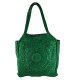 BORSA  DA SPALLA IN PELLE EFFETTO VINTAGE - ZV59865 - Colore:Verde;