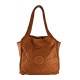 BORSA  DA SPALLA IN PELLE EFFETTO VINTAGE - ZV59865 - Colore:Cuoio;