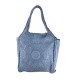 BORSA  DA SPALLA IN PELLE EFFETTO VINTAGE - ZV59865 - Colore:azzurro;