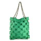 BORSA A SPALLA IN PELLE VINTAGE - TC59865 - Colore:Verde;