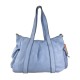 BORSA A SPALLA IN PELLE VINTAGE - GI55861 - Colore:azzurro;