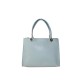 BORSA A MANO  IN PELLE CON TRACOLLA - DG32835 - Colore:azzurro;