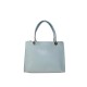 BORSA A MANO  IN PELLE CON TRACOLLA - DG32835 - Colore:azzurro;