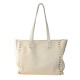 BORSA A SPALLA DONNA IN PELLE CON TRACOLLA - GS27830 - Colore:Beige;