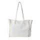 BORSA A SPALLA DONNA IN PELLE CON TRACOLLA - GS27830 - Colore:Bianco;