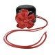 CINTURA DONNA IN PELLE A FORMA DI FIORE - FC750 - Colore:Rosso;