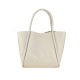 BORSA A MANO  IN PELLE CON TRACOLLA - SM37841 - Colore:Beige;