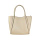 BORSA A MANO  IN PELLE CON TRACOLLA - SM37841 - Colore:Taupe;