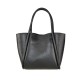 BORSA A MANO  IN PELLE CON TRACOLLA - SM37841 - Colore:Nero;