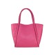 BORSA A MANO  IN PELLE CON TRACOLLA - SM37841 - Colore:Fuxia;