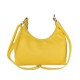 BORSA A SPALLA DONNA IN PELLE CON TRACOLLA - KP29832 - Colore:Giallo;