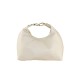 BORSA A SPALLA DONNA IN PELLE CON TRACOLLA - KP29832 - Colore:Beige;