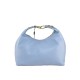 BORSA A SPALLA DONNA IN PELLE CON TRACOLLA - KP29832 - Colore:azzurro;