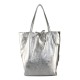 BORSA SHOPPING DONNA IN PELLE - FL20822 - Colore:Argento;